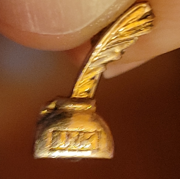 Vintage YMCA HI-Y Boy's Club Lapel Pledge Pin with Cross, Inkwell & Feather Pen - Picture 5 of 9